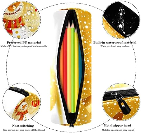 Caixa de lápis Guerotkr, bolsa de lápis, capa de caneta, bolsa de caneta, bolsa de lápis pequena, boneco de neve natal