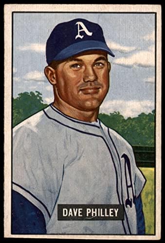 1951 Bowman # 297 Dave Philley Philadelphia Athletics Ex Athletics