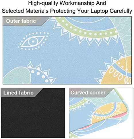 Bolsa de mensagens de ombro de laptop protetora Arte abstrata Breia colorida de elefante transportando manga da caixa