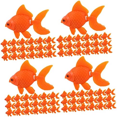 Toyvian 100 PCs Artificial Goldfish Orange Orange Plástico Aquário