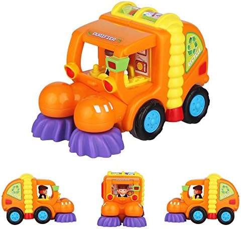 Empurre e vá para os brinquedos de carros movidos a fricção para meninos - Brinquedos de veículos de construção para meninos e crianças pequenas por Ciftys