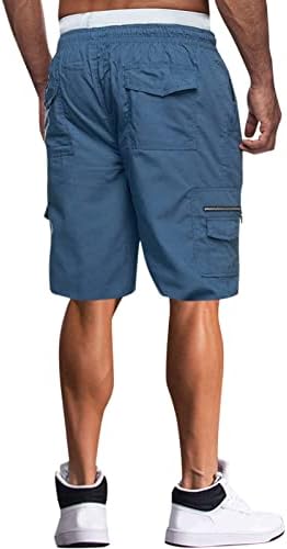 Calça de sarja masculina de míshui masculino de verão reto cargo de calça de empurring shorts de bolso calças de bolso
