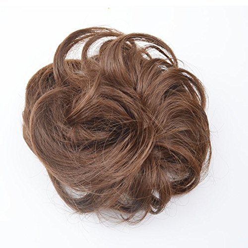 1 peças do donut de chignon sintético Gary Brown Cor 30g Hair Bun Pad Chignon Hair Hair Raping Borracha Hair Extensions #4