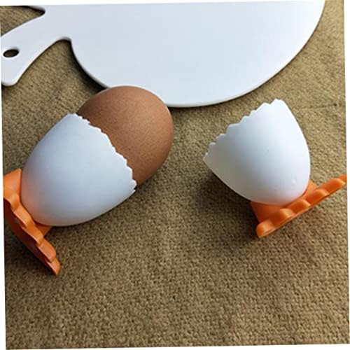 Nirelief ovo ovo ovos de armazenamento bandeja de ovos de ovo cuprem de xícara fofa desenho animado copo de ovo cozido macio para restaurantes crianças 6pcs