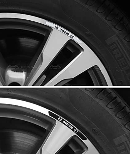 Maxmilo Aluminum Wheel Pneu Center emblemas Tampa de decoração Compatível com Mazda 3 6 CX-3 CX-5 CX-9