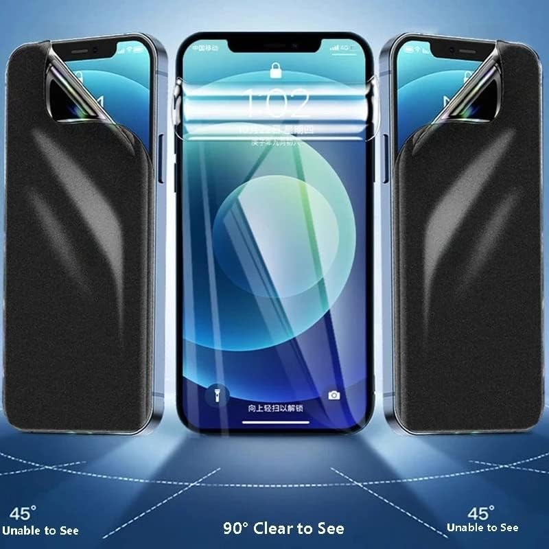 LXEEOLX [Protetor de tela de hidrogel de privacidade 2PCS para iPhone 12 Pro Max 6.7 , Alta sensibilidade Nanotecnologia