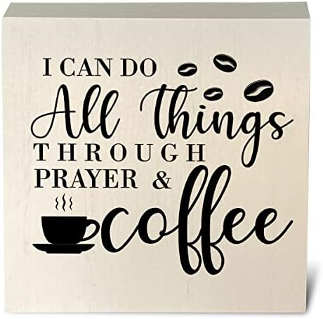 Eu posso fazer todas as coisas através da caixa de oração e arte de cafeter