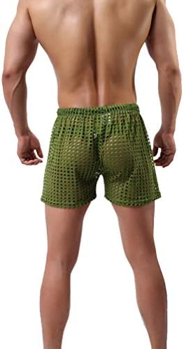 Linemoon massh shorts sexy lounge boxer de roupa íntima