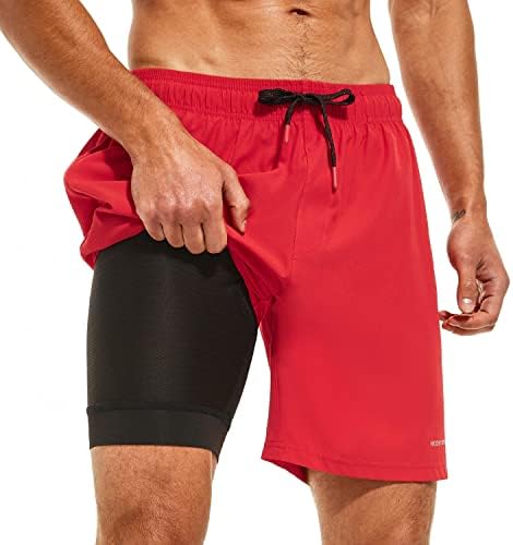 Hodosports Mens 7 Swim Sworks com revestimento de compressão e bolsos com zíper