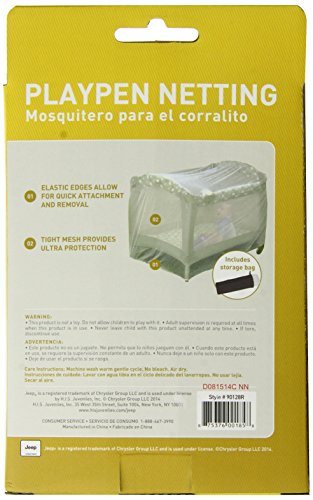 Jeep Universal Size Pack n Play Mosquito Net Tent, White
