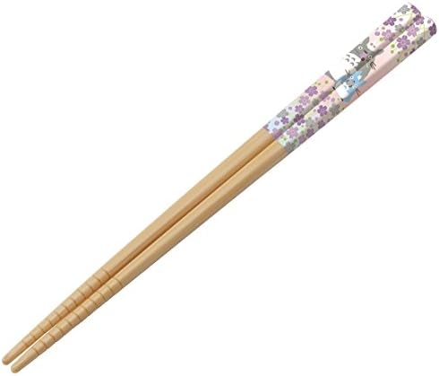 Meu vizinho Totoro Bamboo Chopstick -Anti Slip Grip para facilitar o uso - Design japonês autêntico - Flores