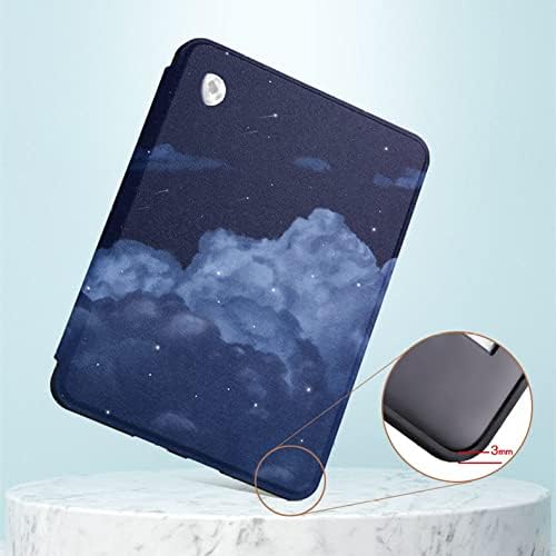 Case Slimshell para o novo Kindle - Capa de proteção de couro PU leve PU com sono/acordamento automático, astronauta