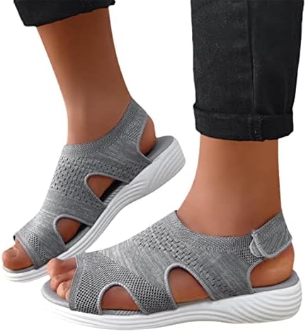 Sandálias de cunha para mulheres solteiras solteiras peep dedo dedo ortopédico sandálias para mulheres confortáveis ​​plataformas
