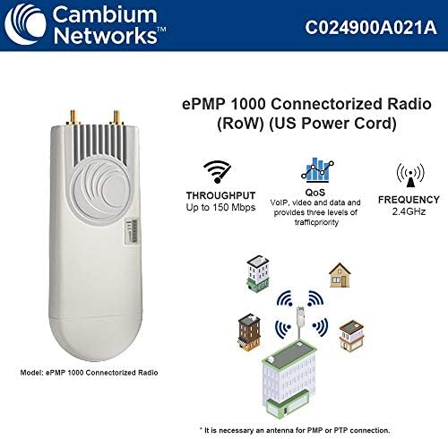 Redes de Cambium - C024900A021A - EPMP 1000, 2,4 GHz Rádio conectorizado