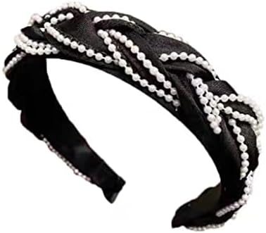 WSSBK Women Women Head Band Rhinestone Braed Hairband Casual Headwear