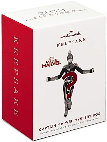 Hallmark Keetake Christmas 2019 Ano Datado dos estúdios Capitão Marvel Mistery Box Ornament