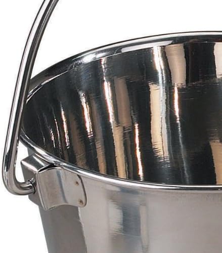 Promete os baldes de aço inoxidável pesado - baldes duráveis ​​para canis e fazendas - 5 , 1 litro