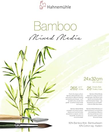Hahnemuhle Bamboo mista mixed almofada 9,5x12,5 polegadas