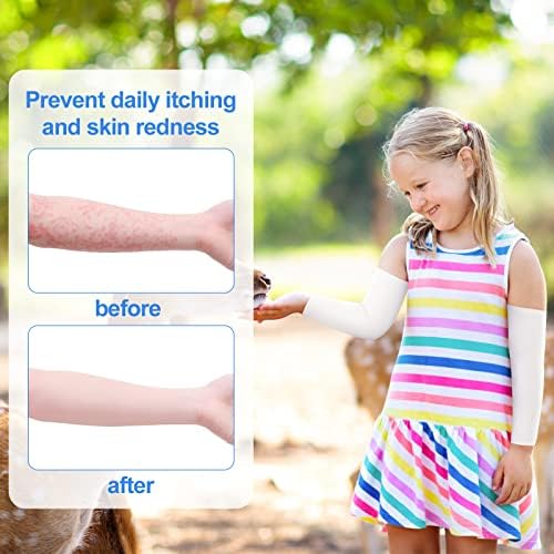 2 pares macios non coceira eczema braço ou mangas da perna para crianças eczema roupas de braço elástico para alívio