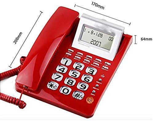 Telefone com fio Klhhg - telefones - telefone de novidade retro - Mini Id de identificação telefônica, telefone montado