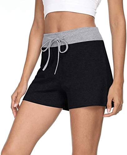 Bigeoososh feminino leve e confortável pijama shorts elásticos na cintura de verão calças curtas casuais casuais