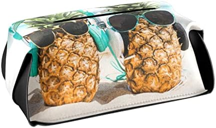 Óculos de sol Caixa de lapidação de abacaxi Caixa de lenço de lençol retangular Caixa de papel de couro com dispensador de tecido