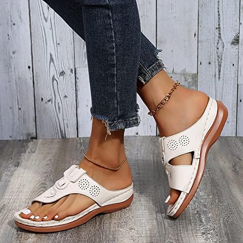 Rbculf Beach Sandals for Women Wedge Heel Casual Aberto dos dedos do dedo do pé