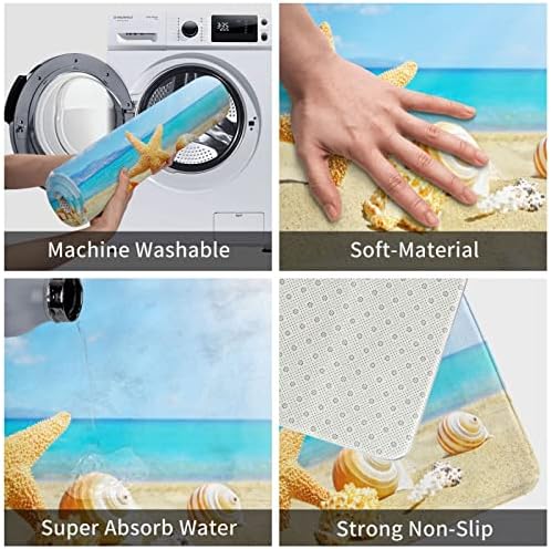 Tapa de banho de praia de verão, a vida é melhor em chinelos de tapetes de banho tapetes não deslizantes de microfibra de microfibra