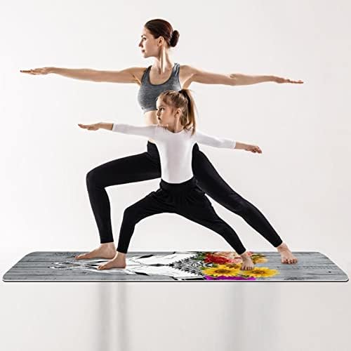 Crânio de cordeiro inadequado na tábua de madeira tapete de ioga de espessura não deslize tapetes de ioga para mulheres e meninas exercícios de tapete macio pilates tapetes,