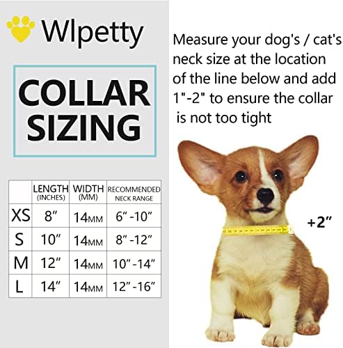 Wlpetty Puppy Collar Cat Collar Breakaway Rhinestones Bling Diamante Collar