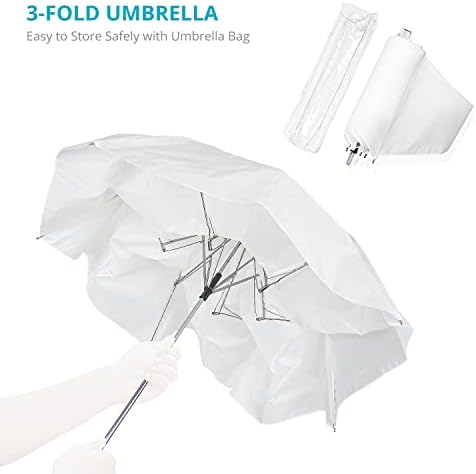 Julius Studio 33 [2-Pack] * novo * 3 vezes Ultra Compact Professional Photography Iluminação Flash Flash Kit de guarda-chuva