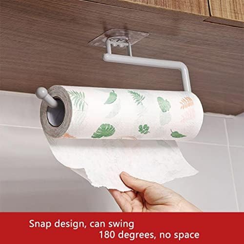 Sob o suporte de papel de papel, suporte para toalhas, cabide de lenço de lenço de lenço de papel, suporte de toalha montado na parede para cozinha, armário de barra de gancho de armazenamento de banheiro pendurada