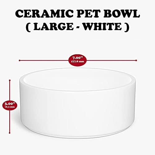 Nome personalizado Pet Bowl com impressões de pata, tigela de comida de cerâmica com o nome do seu animal de estimação, nome