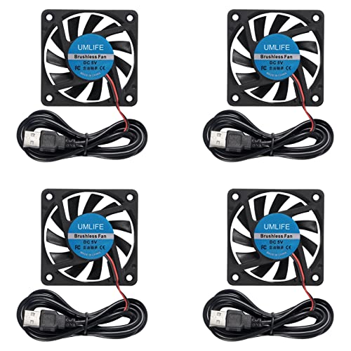 Ventilador de 60 mm, 4 Volt 5Volt 0,18A USB 60x60x10mm 6010 Rinchoque sem escova CPU CPU Met de resfriador de resfriador