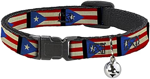 Buckle-Down Collar Breakaway Porto Rico Flag resginou 8 a 12 polegadas 0,5 polegadas de largura