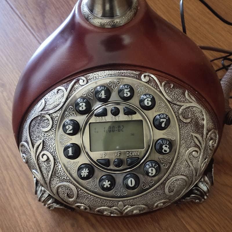 N/A Vintage Chave fixa Dial Antique telefone fixo para escritório Home Hotel feito de resina