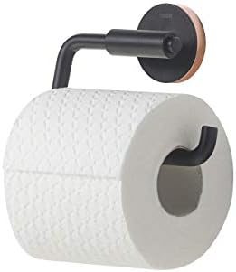 Tiger Urban Toilet Roll Solder, aço inoxidável, preto, 13,6 x 9,8 x 3,9 cm