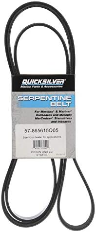 Quicksilver 865615q05 Cinturão Serpentina - 2.233 mm de comprimento para Mercruiser 2001 e motores esportivos MIE & Tow mais recentes com refrigeração padrão e polia de 4,25 odler
