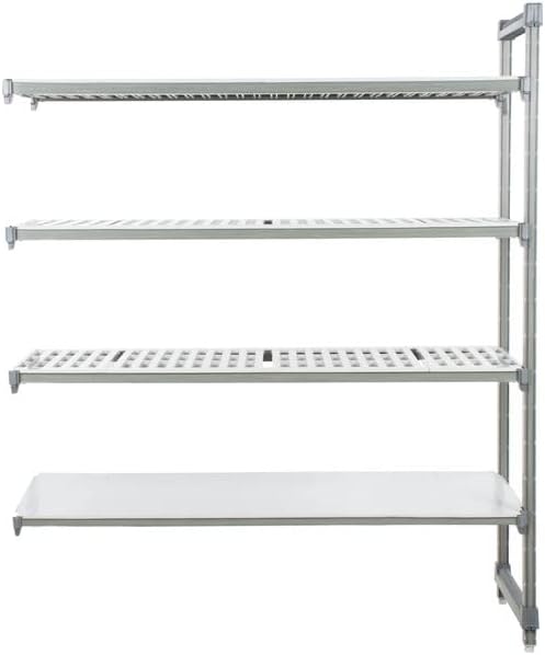 Cambro EA246084VS4580 Elementos de cames de cames de prateleiras adicionais estacionárias com 3 prateleiras ventiladas e 1 prateleira sólida - 24 x 60 x 84