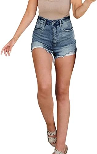 Denim Shorts Mulheres Sexy Summer Casual Cantura Alta Colo