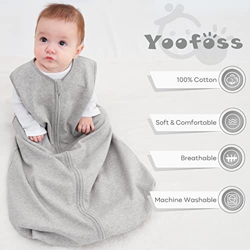 Saco de sono do bebê yoofoss 0-3 meses algodão 0,5 tog de bebê saco de dormir de 2 vias Cobertores vestíveis 3 pacote de pacote