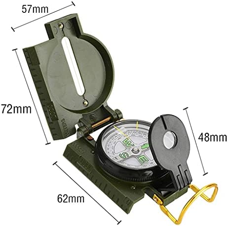 Quesheng Portable Compass Militar de camping ao ar livre Mini Ferramentas de Expedição Pointing Compass do Exército da Lente Dobragem Precisa