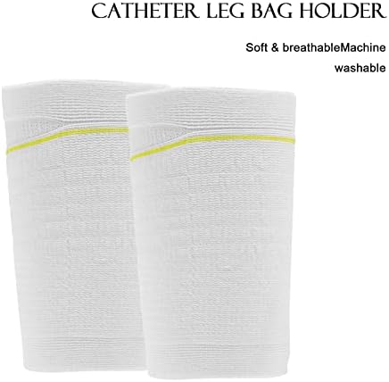 Porto do saco de pernas do cateter 2 contagem de tecidos mangas de cateter de urina portador de saco de pernas lavável