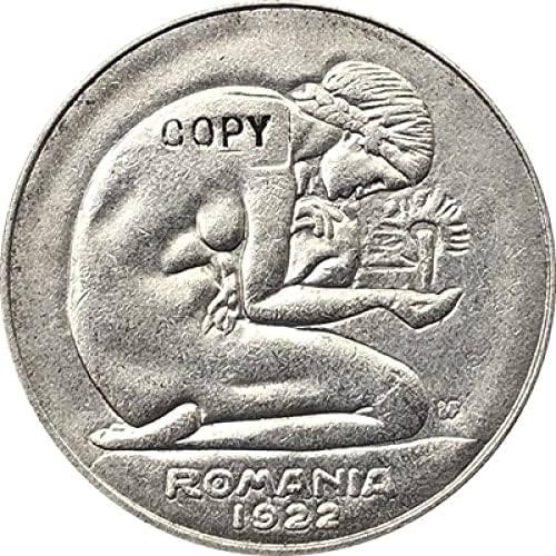 1921 Romênia 5 moedas de Lei 23mm