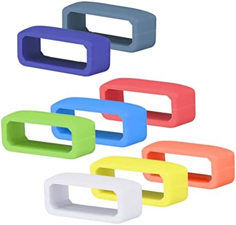 Anéis de fixador compatíveis para Garmin Vivofit 1/2/3/Vivofit Jr/Vivifit Jr 2/Vivofit Jr 3/Vívosmart HR Bands Keepers, Retentor de Retentor de Relógio de Substituição de Silicone de 22mm, pacote colorido-8