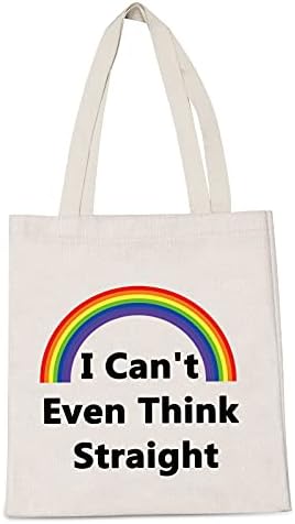 Levlo Rainbow LGBT Lesbian Gay Pride Bags Não consigo nem pensar em sacos de compras diretamente presentes de aniversário