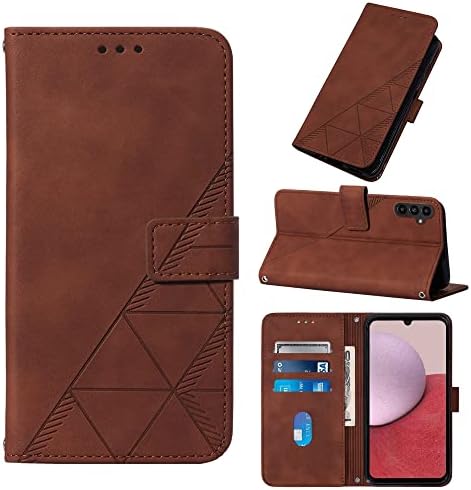 Oopkins Compatível com a caixa da Samsung Galaxy A14 5G, capa de carteira de couro PU de luxo com slots de cartas capa
