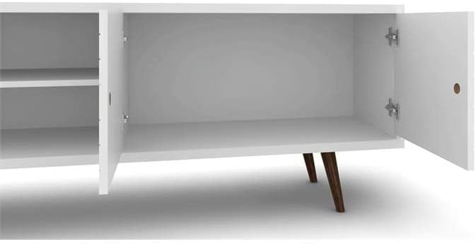Manhattan Comfort Liberty Liberty meados do século Modern Living Room TV Stand And Painel, 62.99 , White