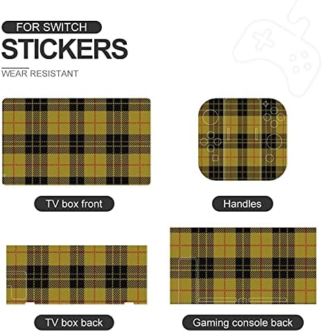 CLAN MACLEOD SCOTTISH Tartan Plaid Game Stick para um adesivo de jogo lindamente estampado adequado para a série Switch