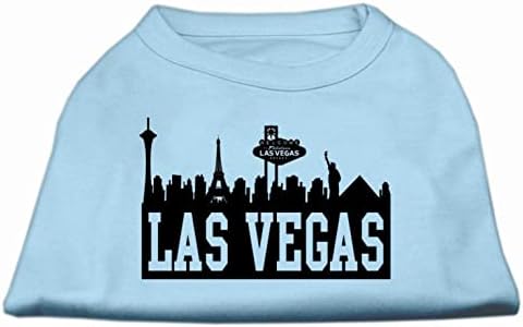 Mirage Pet Products de 8 polegadas Las Vegas Skyline Print camisa para animais de estimação, x-small, cinza